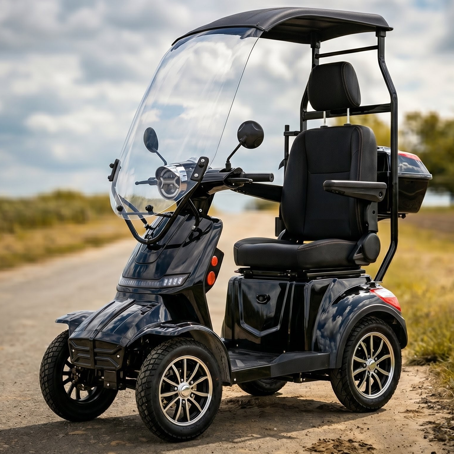 SEVION Elektromobil PRO 40 — vier Räder, grosse Reichweite, führerausweisfrei