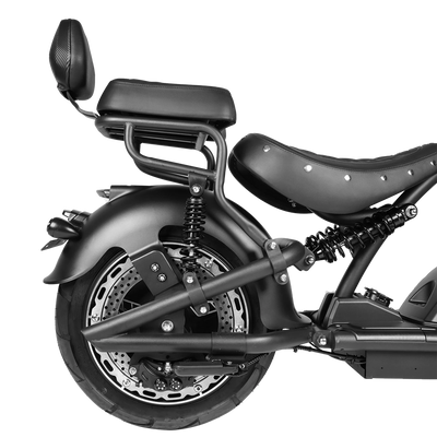 Beifahrersitz E-Chopper mit Rückenlehne & Fußrasten | Star-Biker M1P M1PS M8S Zusatzsitz