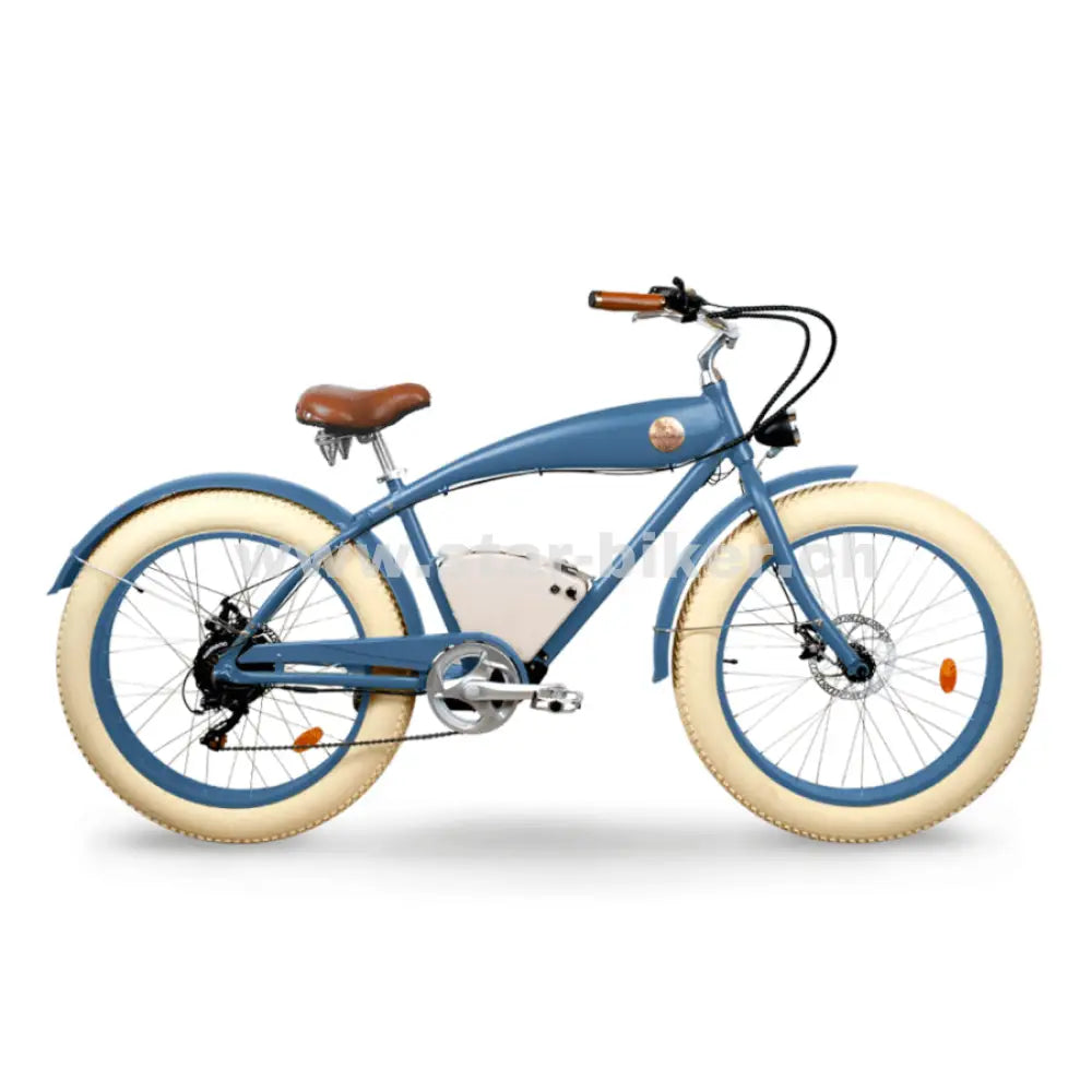 Rayvolt Beachin Smart Hub - 400 Wh / 10 Ah Laguna Blue Vintage E - Bike