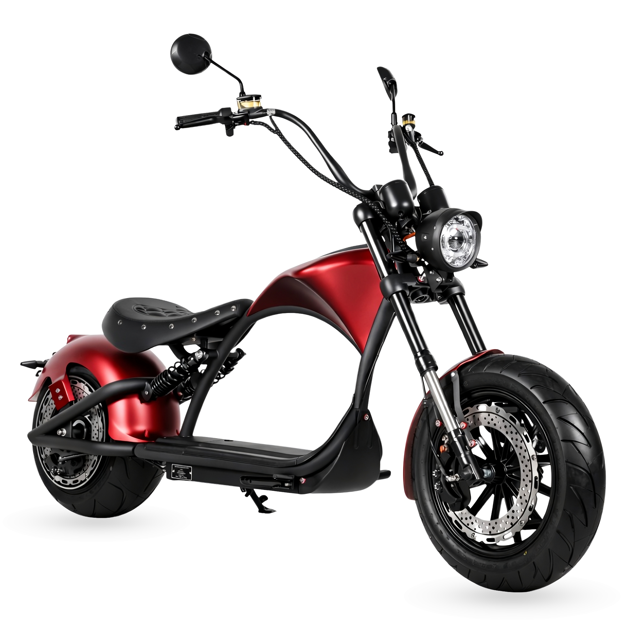 Star-Biker Chopper M1P Basic in Frontier Green (oliv matt), Dreiviertelansicht von vorne rechts