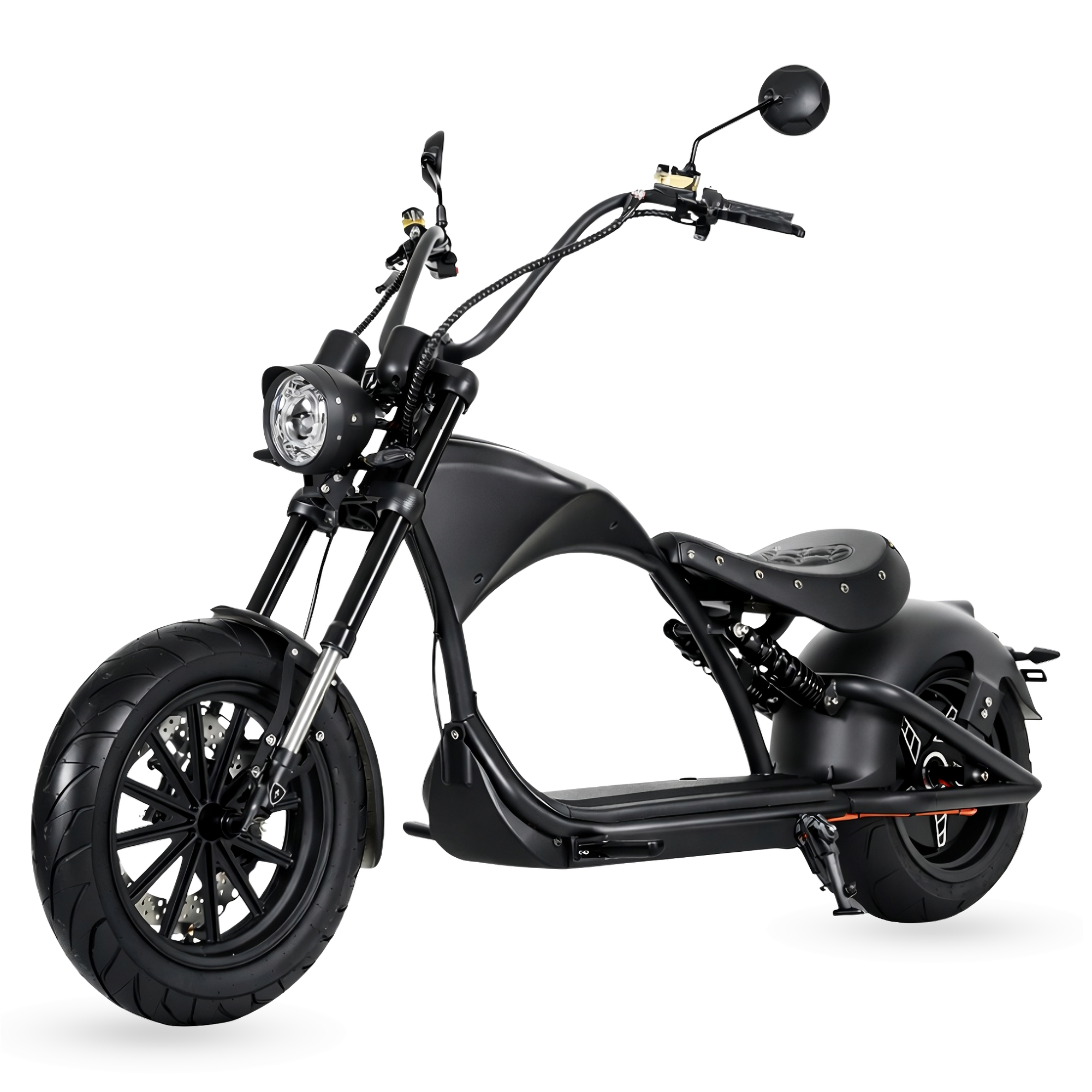 Star-Biker Chopper M1P Basic in Phantom Blue (petrol metallic), Dreiviertelansicht von vorne rechts