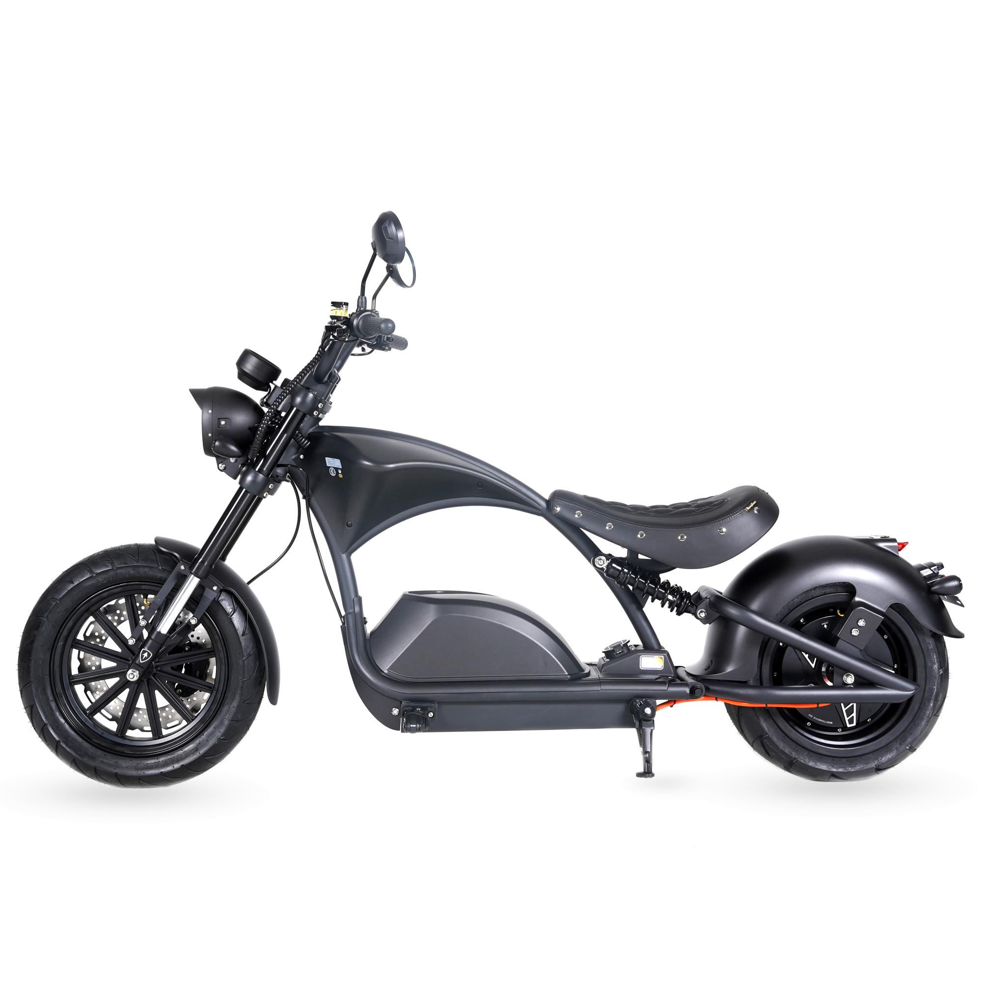 Star-Biker Chopper M1PS Knight 85 km/h in Mattschwarz, Seitenansicht von rechts