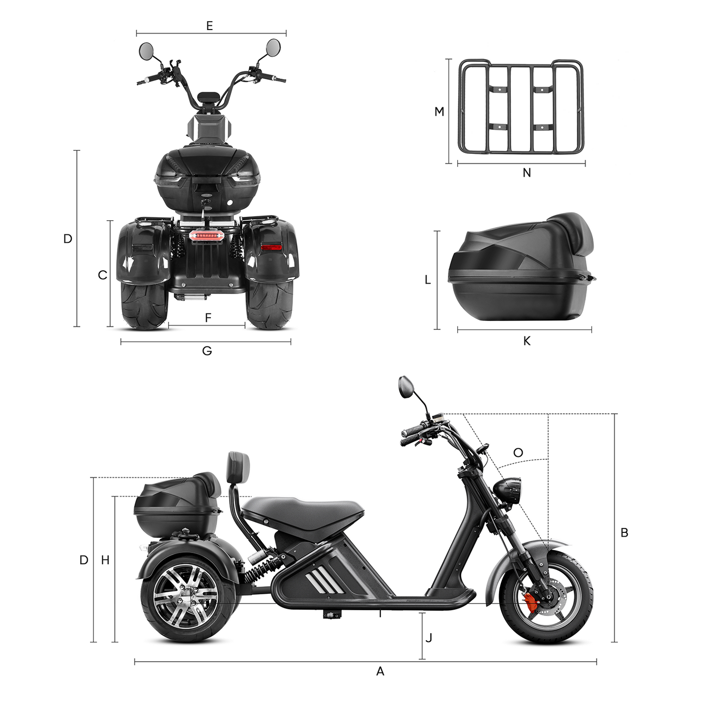 Star-Biker Trike 3.0 Grösse und Geometrie