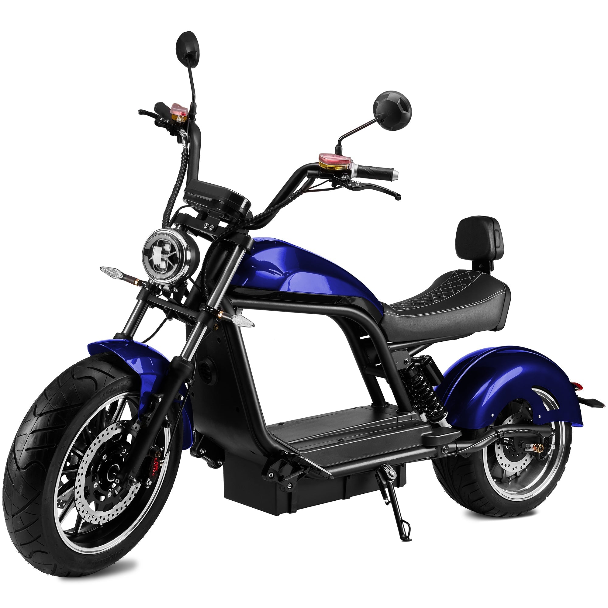 Star-Biker Chopper 6.0s Premium in Diamond Blue (blau metallic), Dreiviertelansicht