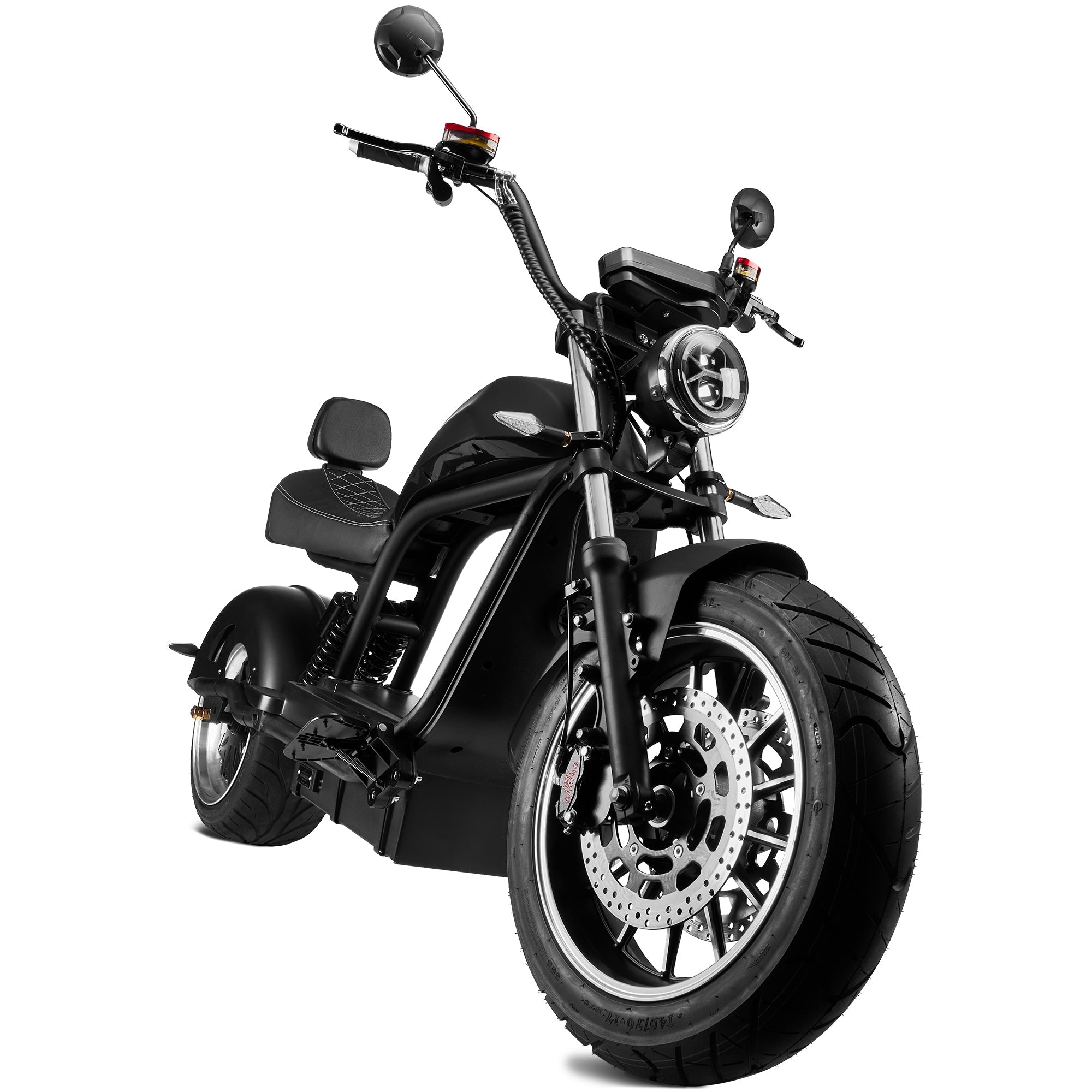 Star-Biker Chopper 6.0s Premium in Shadow Black, Dreiviertelansicht des Elektrorollers