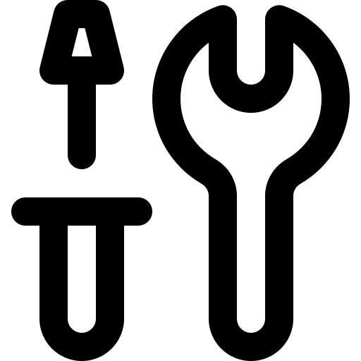 Schraubenschlüssel-Symbol – steht für Reparatur und Wartung